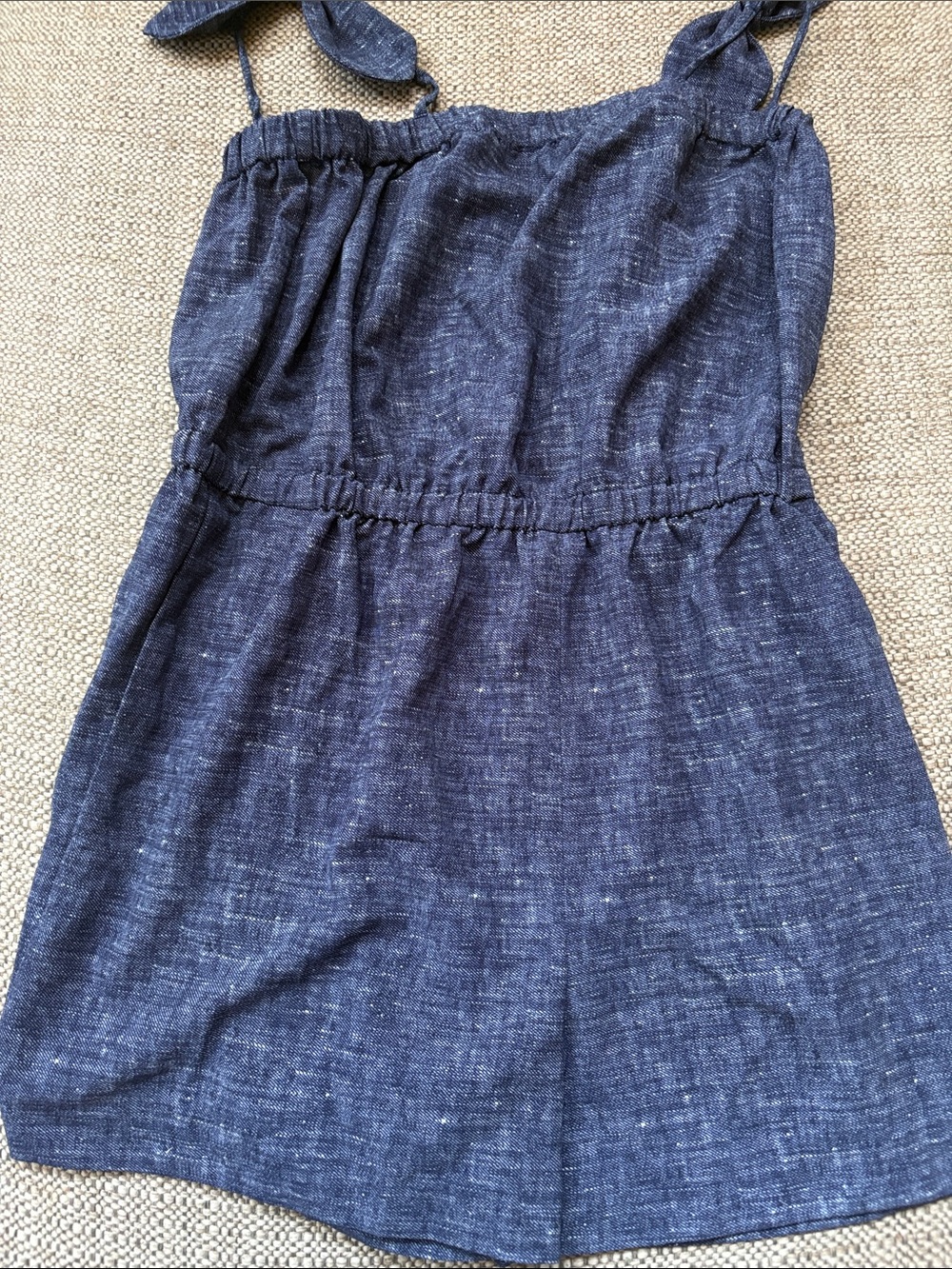 Milly Kids One-Piece Spaghetti Strap Romper in Dark Blue